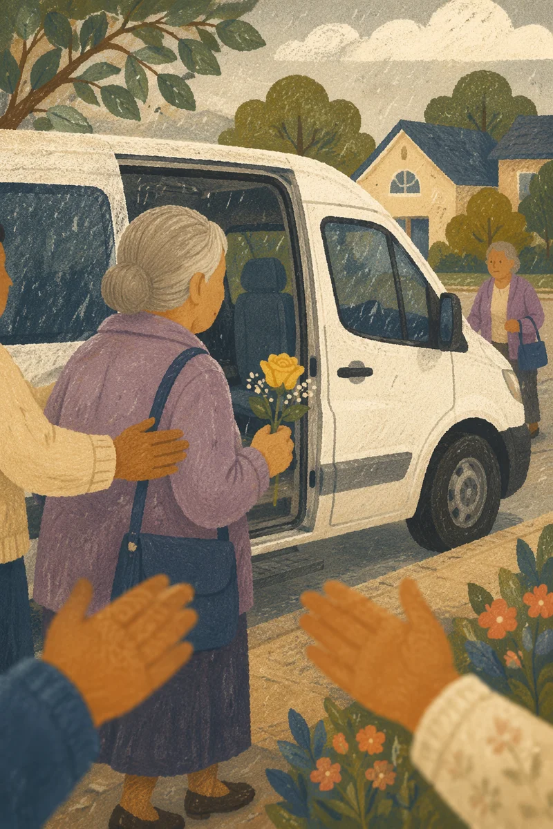 Church Van Welcoming Elderly Members