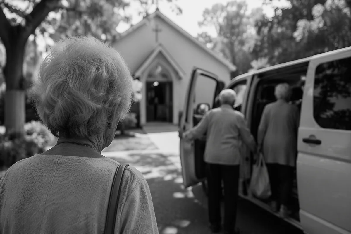 Church Van Welcoming Elderly Members