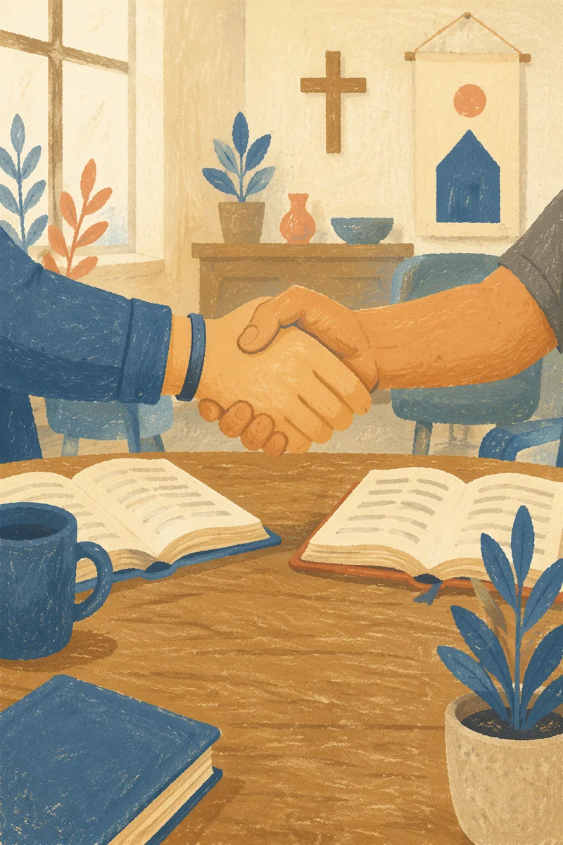 Warm Church Welcome Handshake Fellowship