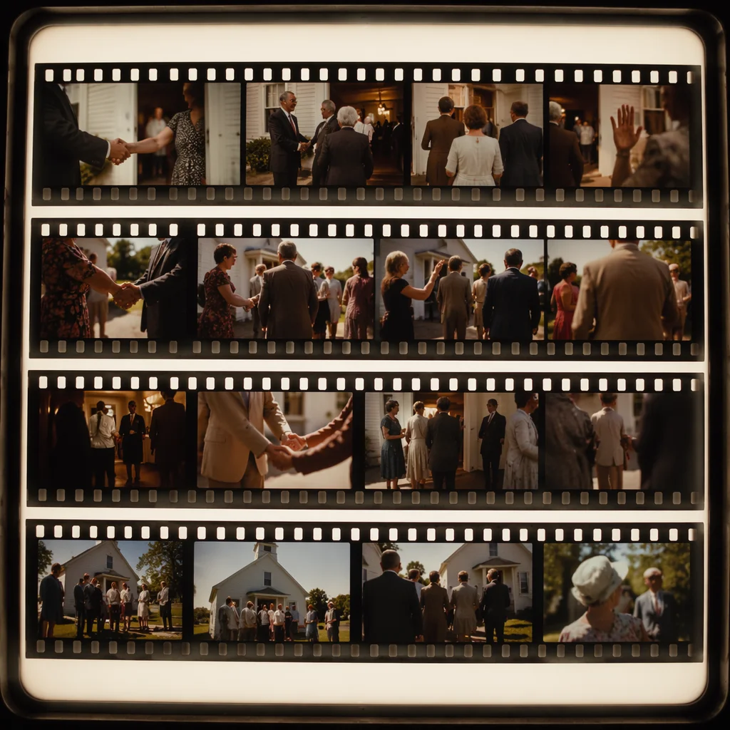 Warm Church Welcome Handshake Contact Sheet