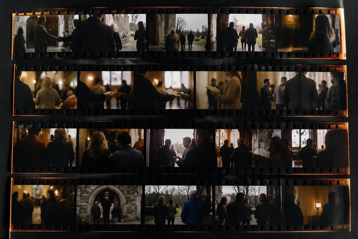 Warm Church Welcome Handshake Contact Sheet