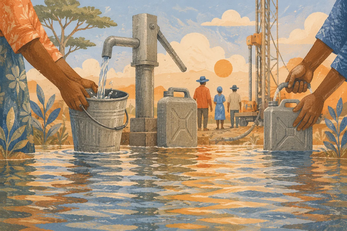 African Church Well Drilling Clean Water