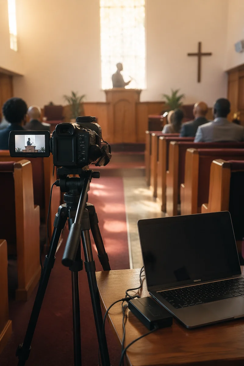 Church Media Setup Recording Sunday Sermon