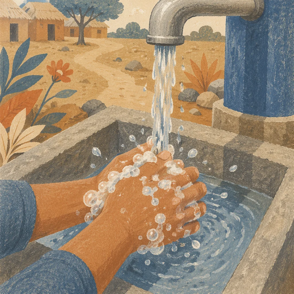 Hands Washed at Village Water Well