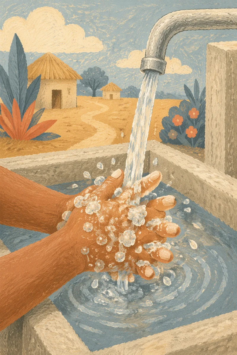 Hands Washed at New Village Well