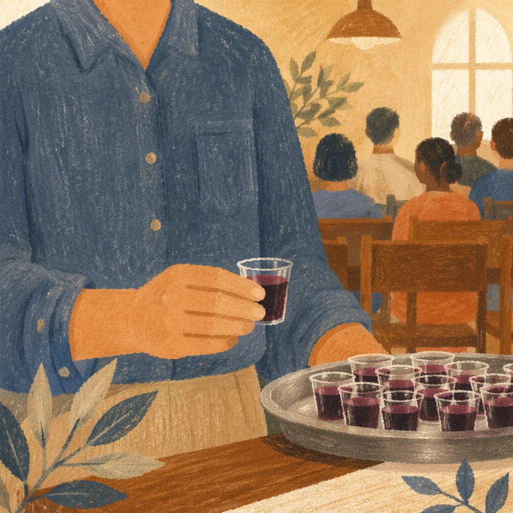 Individual Communion Cup in Fellowship Room