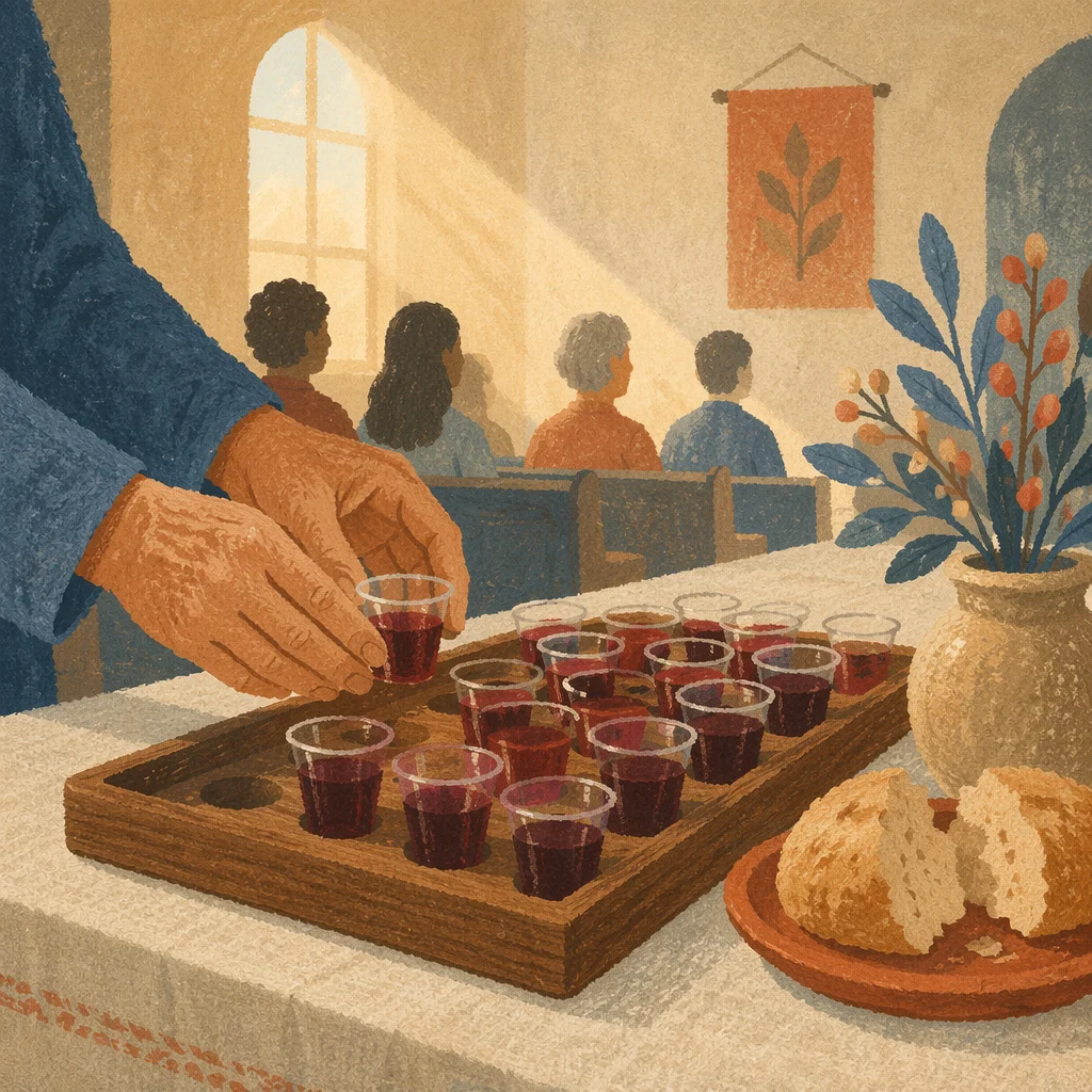 Communion Tray With Small Glasses