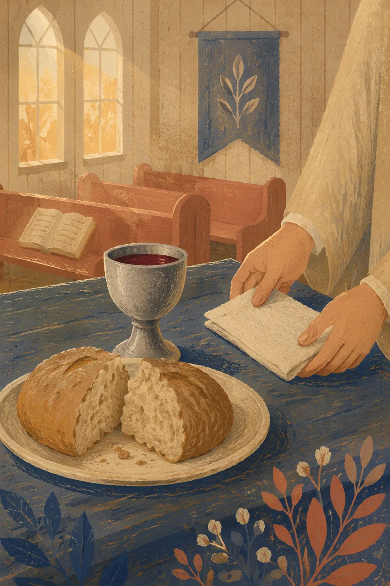 Rustic Communion Table in Morning Chapel