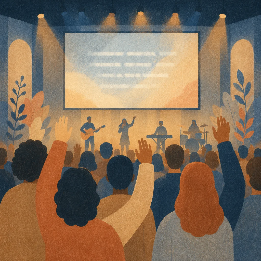 Contemporary Worship Service Projection Screen Scene