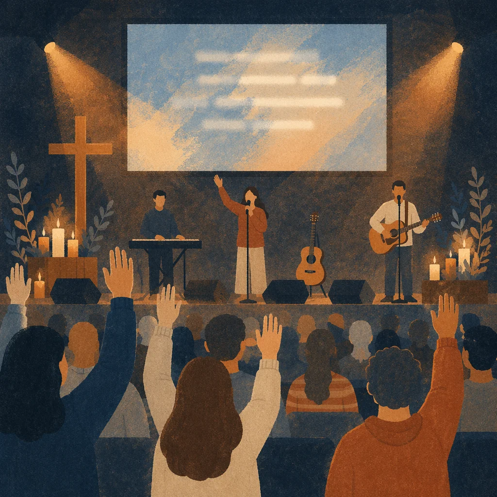 Contemporary Worship Projection in Modern Church