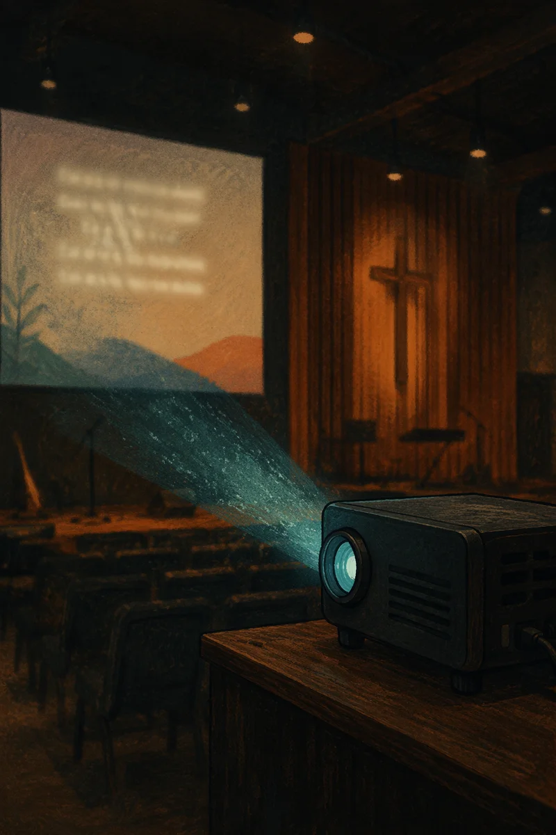 Contemporary Worship Projector in Church Auditorium