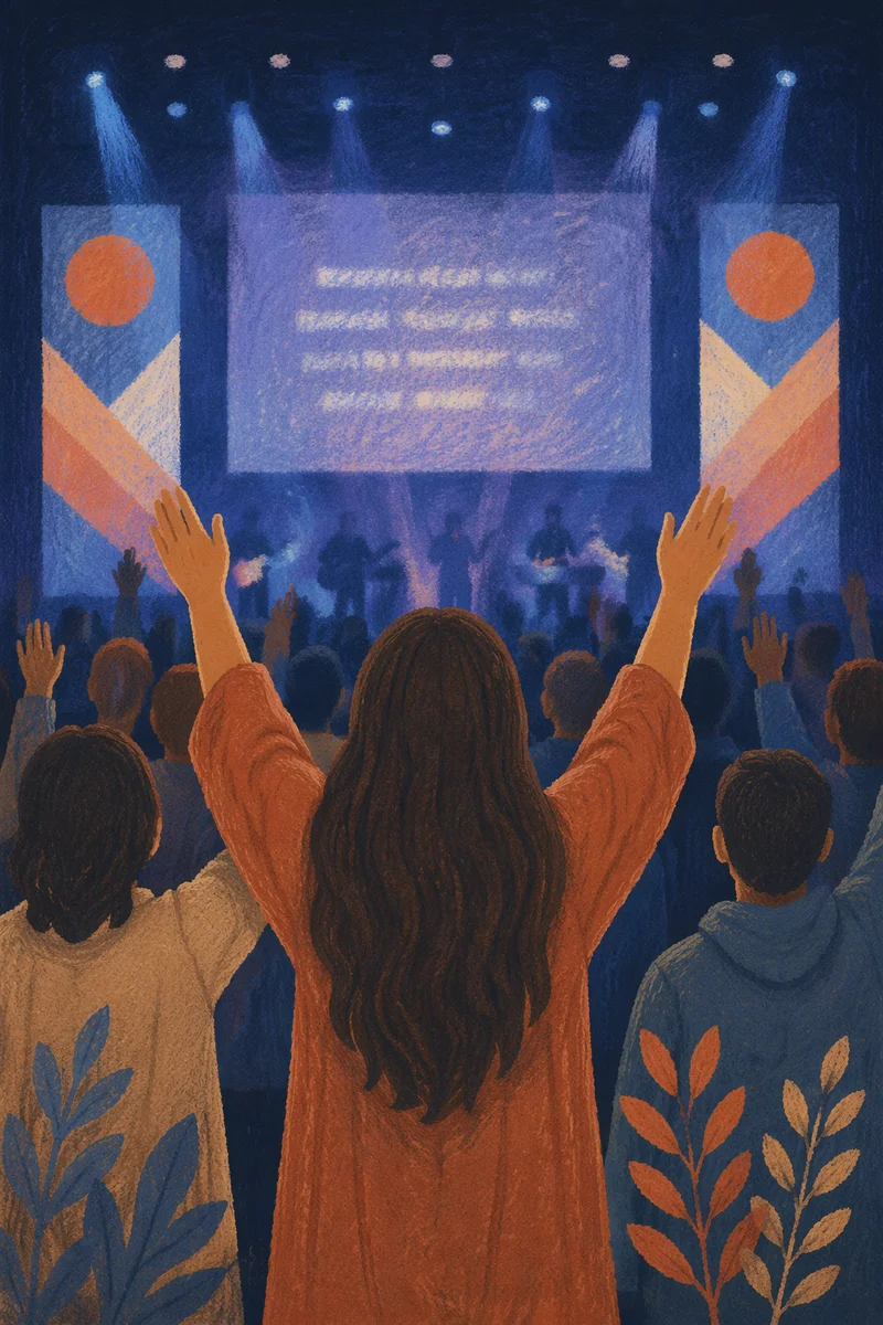 Contemporary Worship Projection Screen Atmosphere