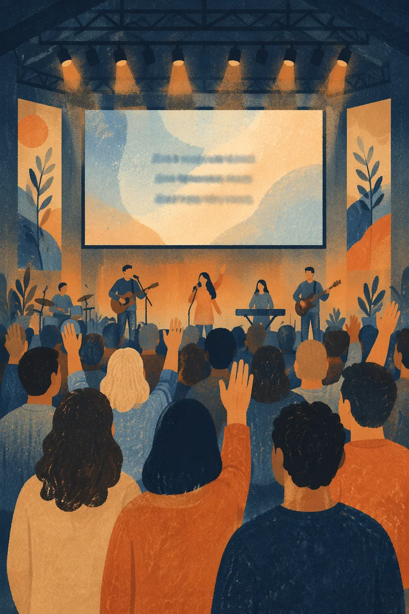 Contemporary Worship Projection in Modern Church