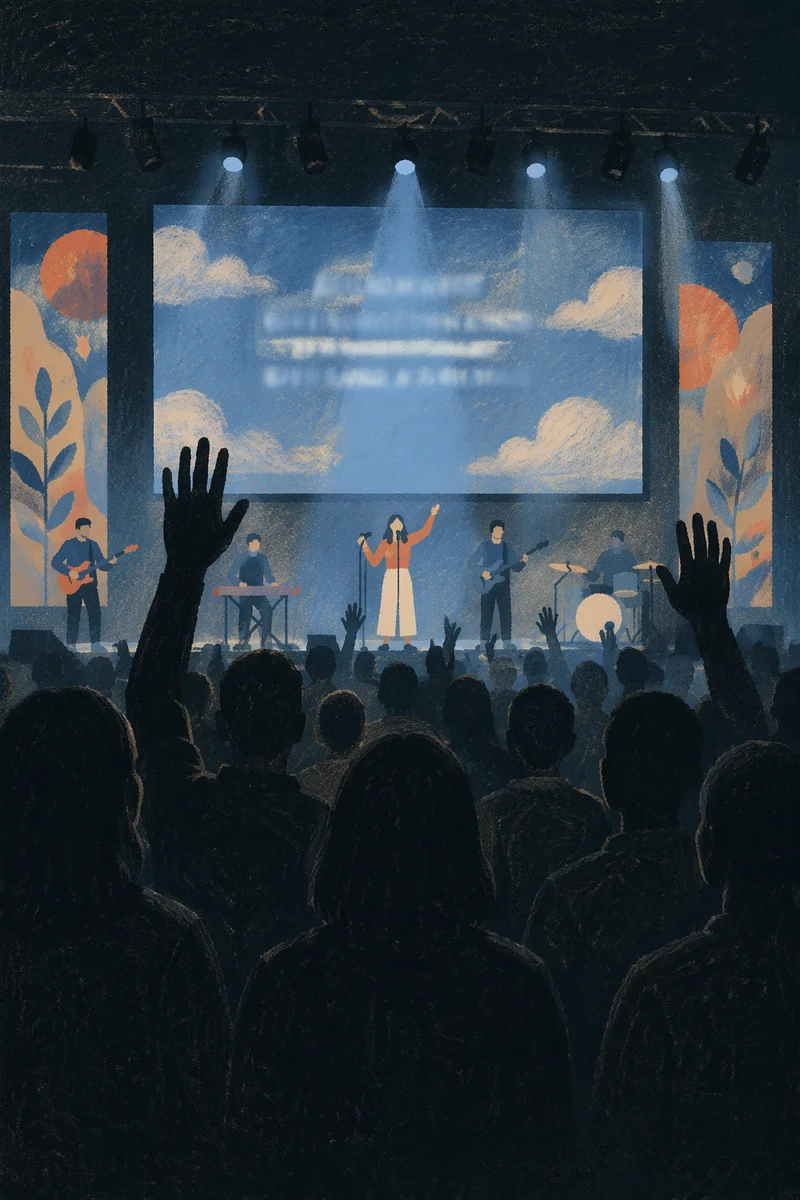 Contemporary Worship Projection in Modern Church