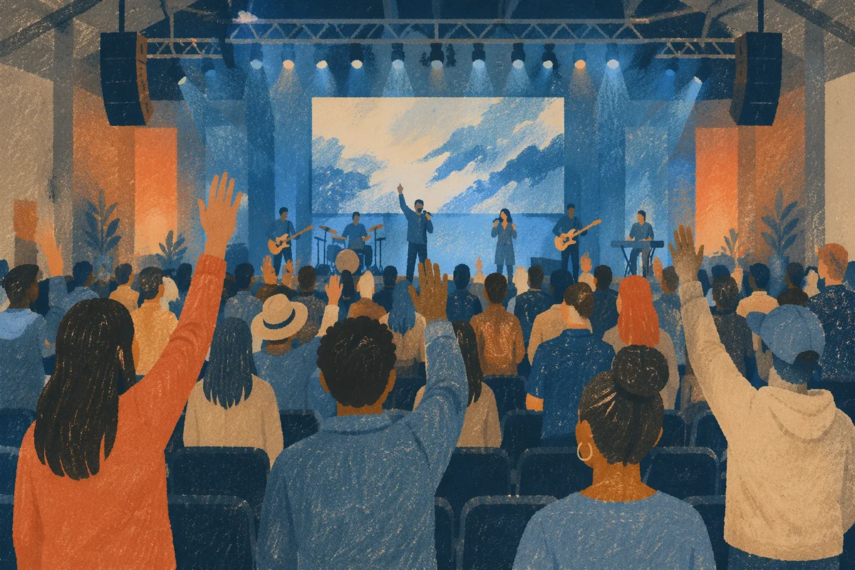 Contemporary Worship Service Projection Screen Scene