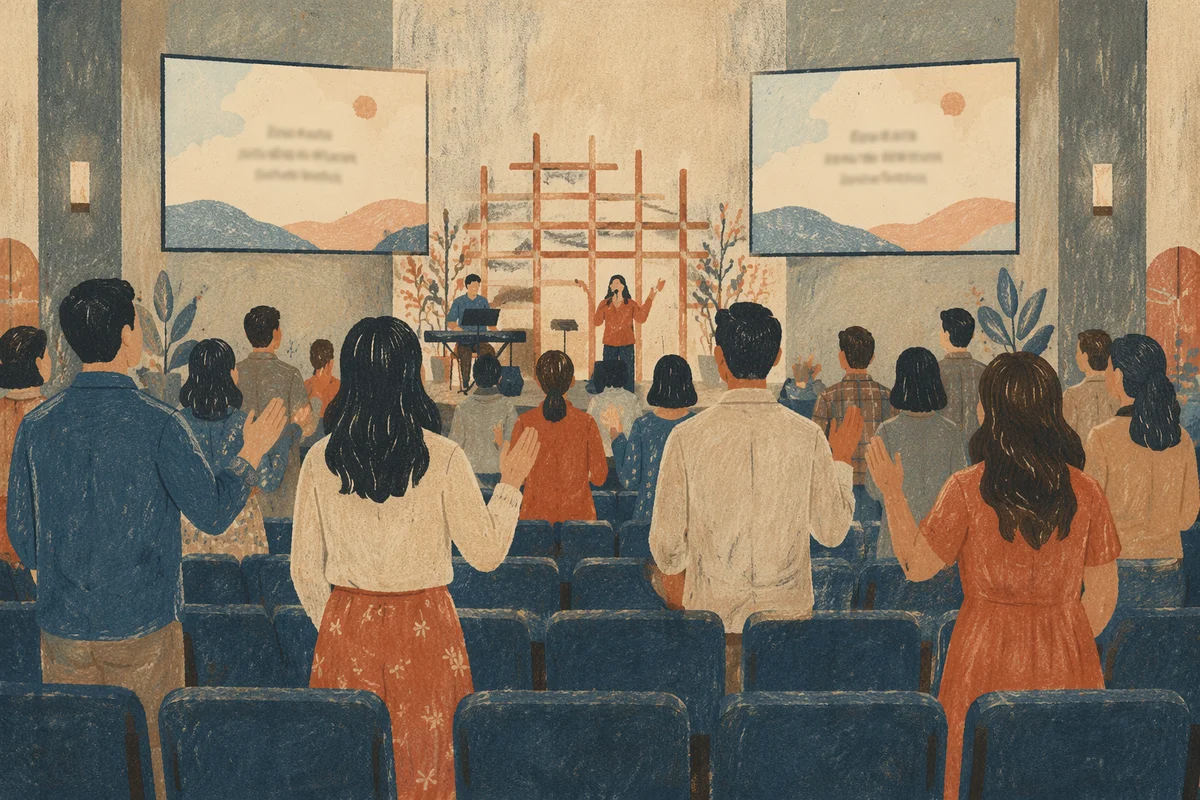 Contemporary Worship Service Projection Screen View