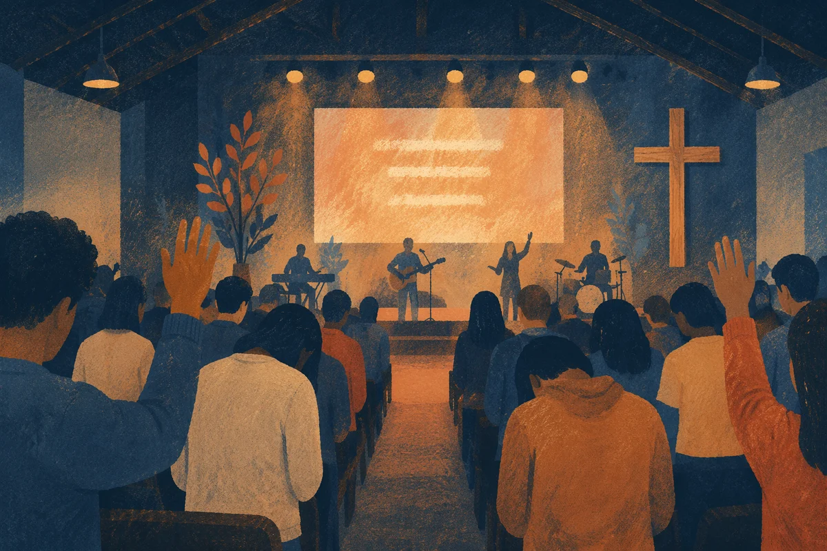 Contemporary Worship Service Projection Screen