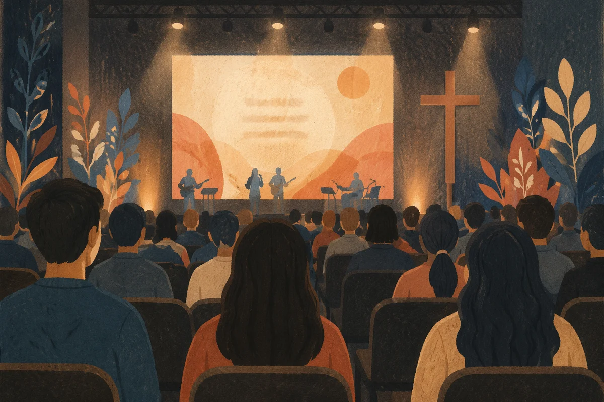 Contemporary Worship Projection in Modern Church