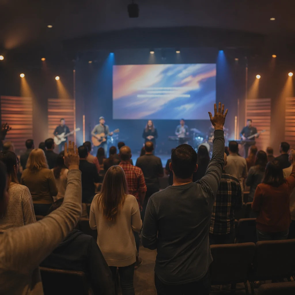 Contemporary Worship Service Projection Screen Scene