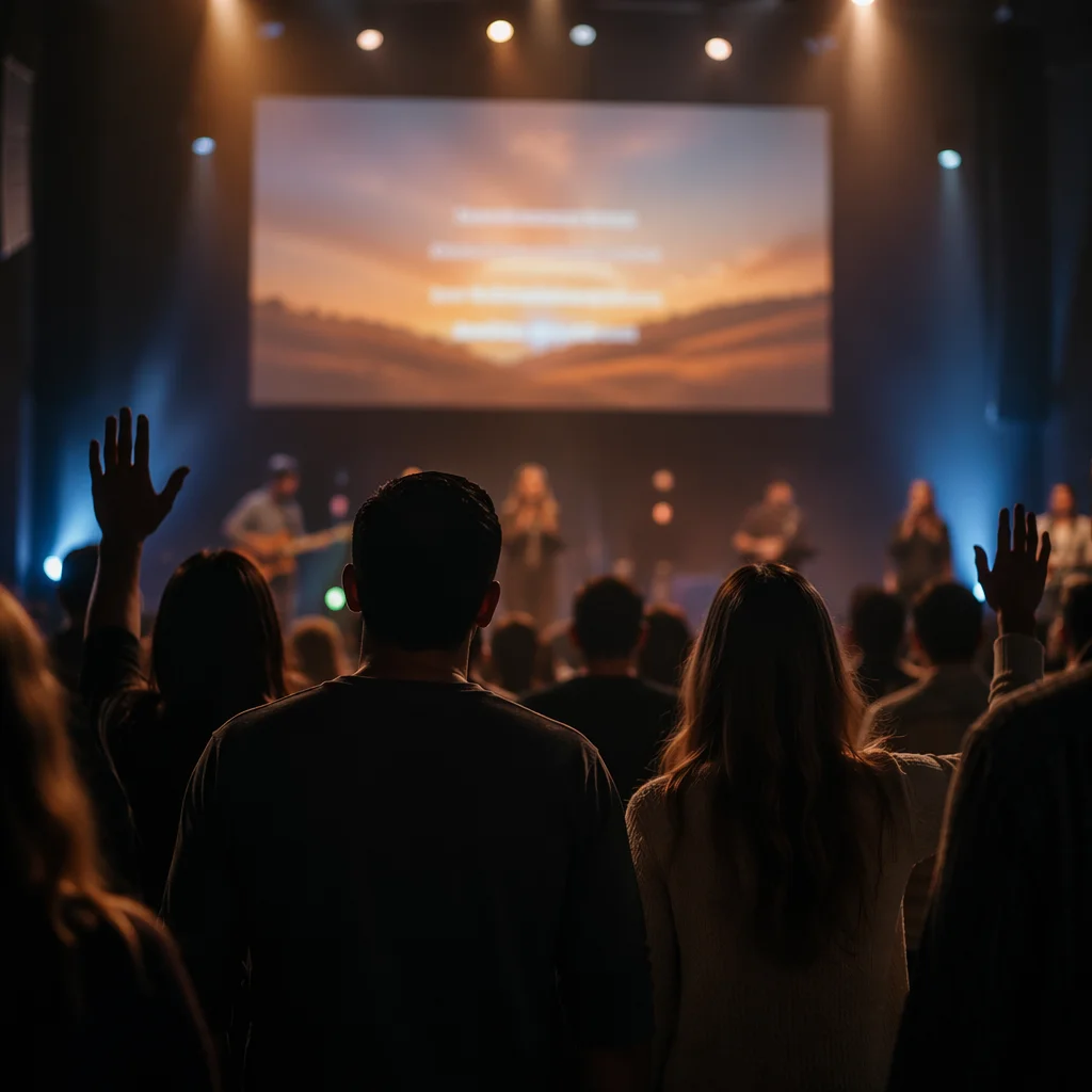 Contemporary Worship Projection in Modern Church