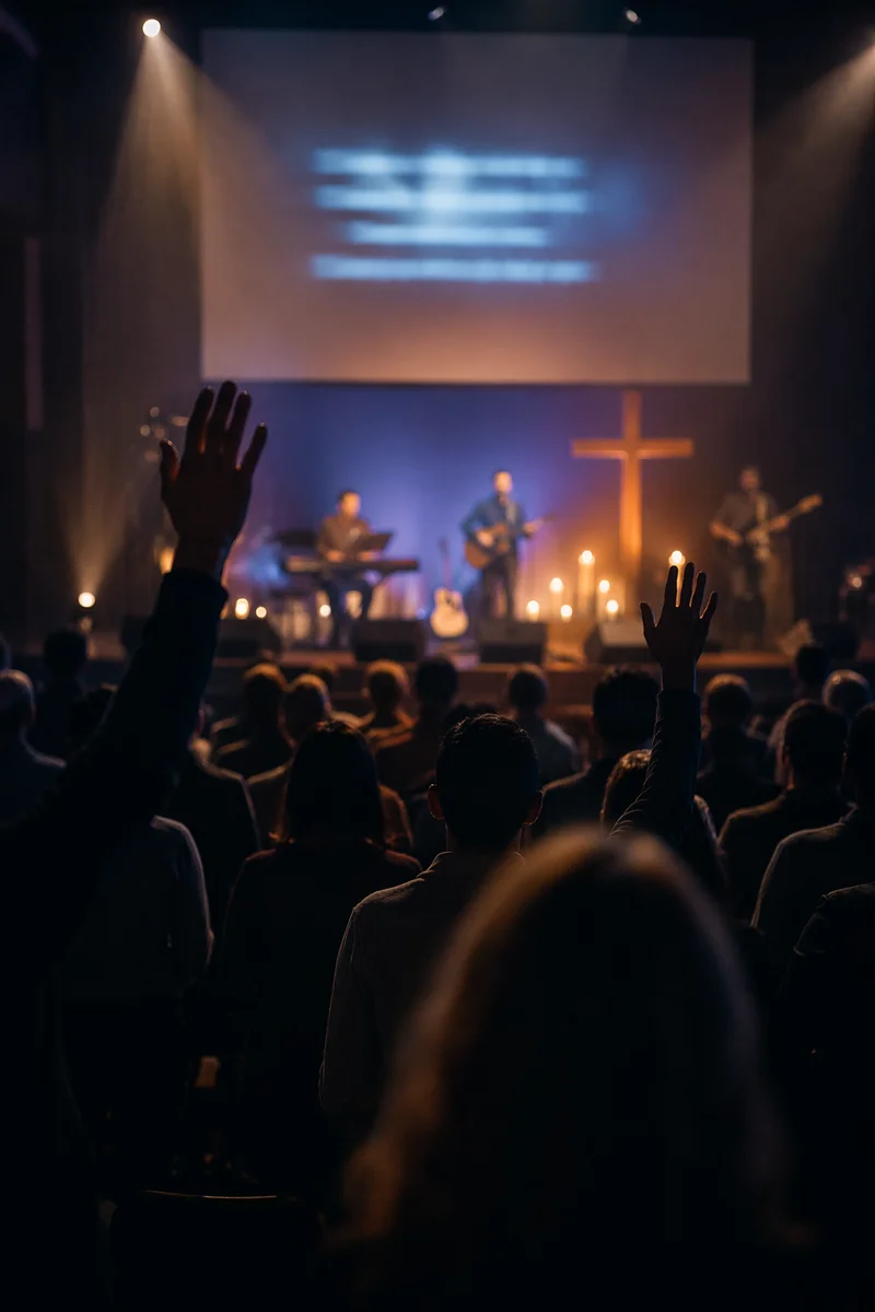 Contemporary Worship Service Projection Screen