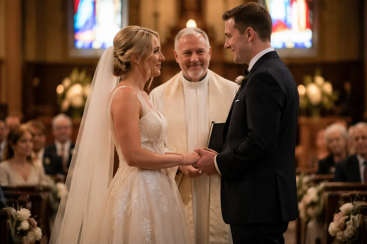 Bride and Groom Exchanging Vows