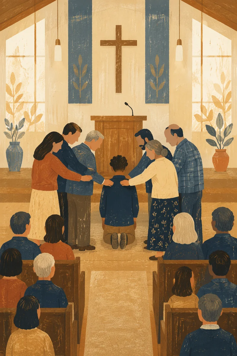 Deacon Commissioning Prayer in Church Sanctuary
