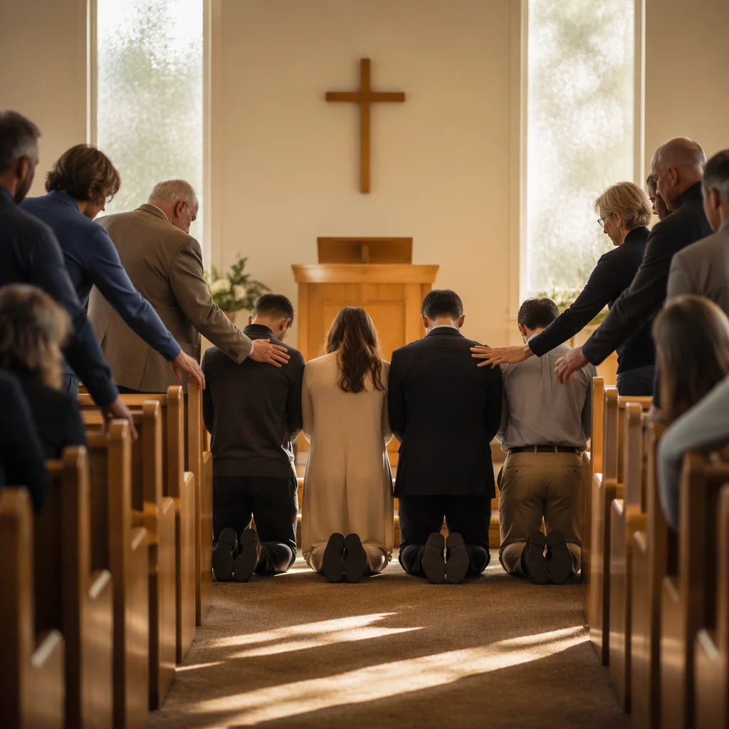 Deacon Commissioning Prayer in Church Sanctuary