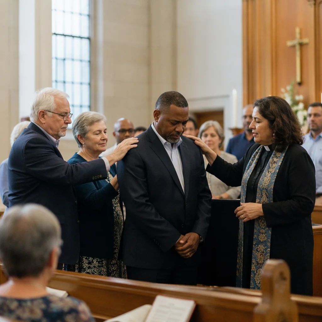 Deacon Commissioning Prayer in Traditional Sanctuary