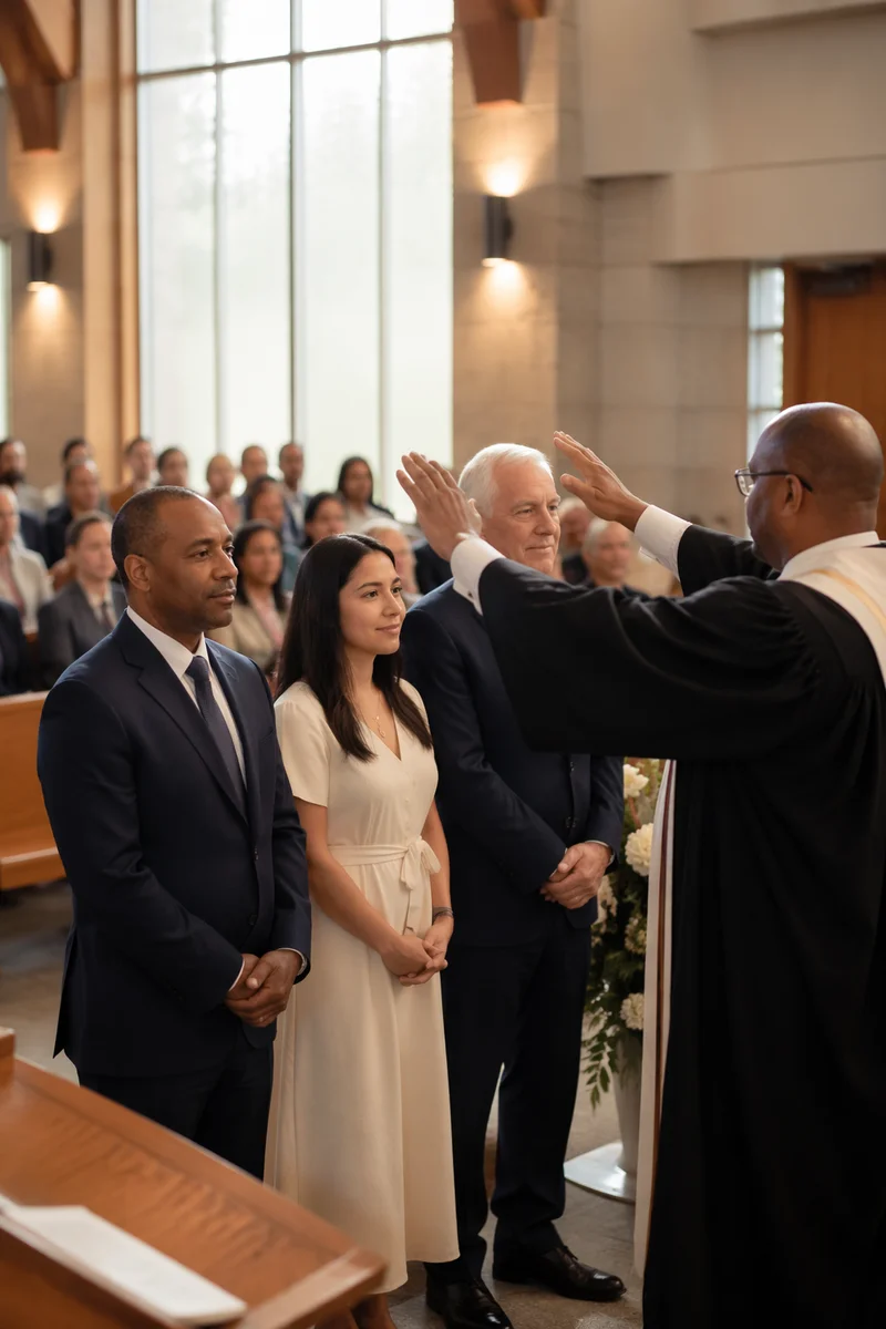 Deacon Commissioning in Bright Church Sanctuary