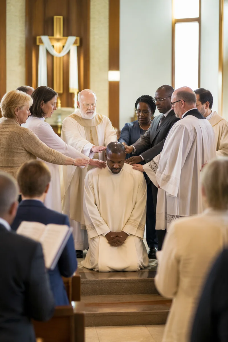 Deacon Commissioning in Contemporary Church Sanctuary