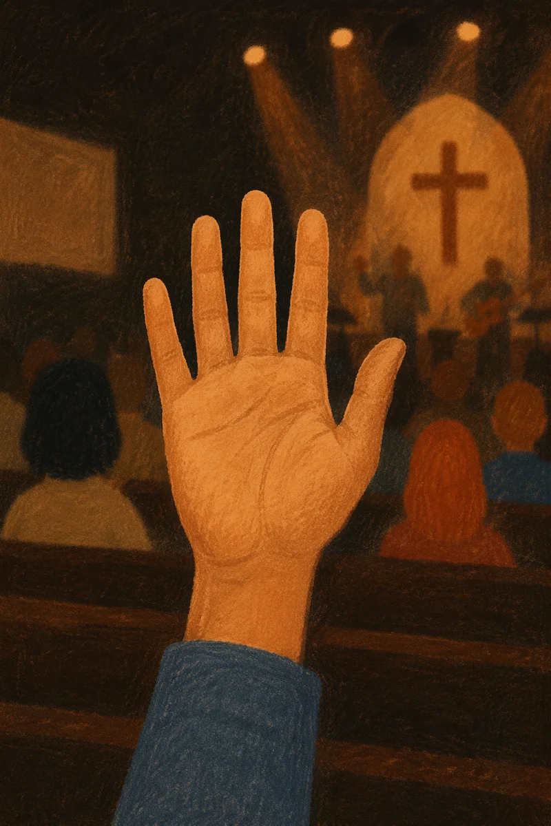 Open Palm Sign Language in Worship