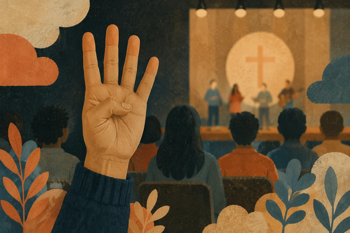 Sign Language Gesture in Worship Service