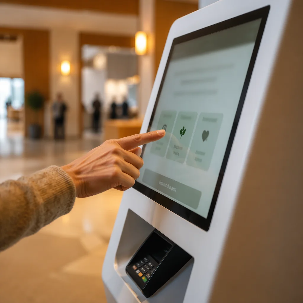 Church Lobby Digital Giving Kiosk Close-Up
