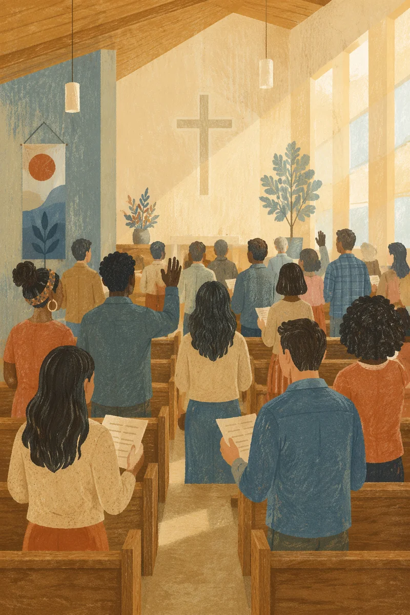 Diverse Congregation Worship in Morning Chapel