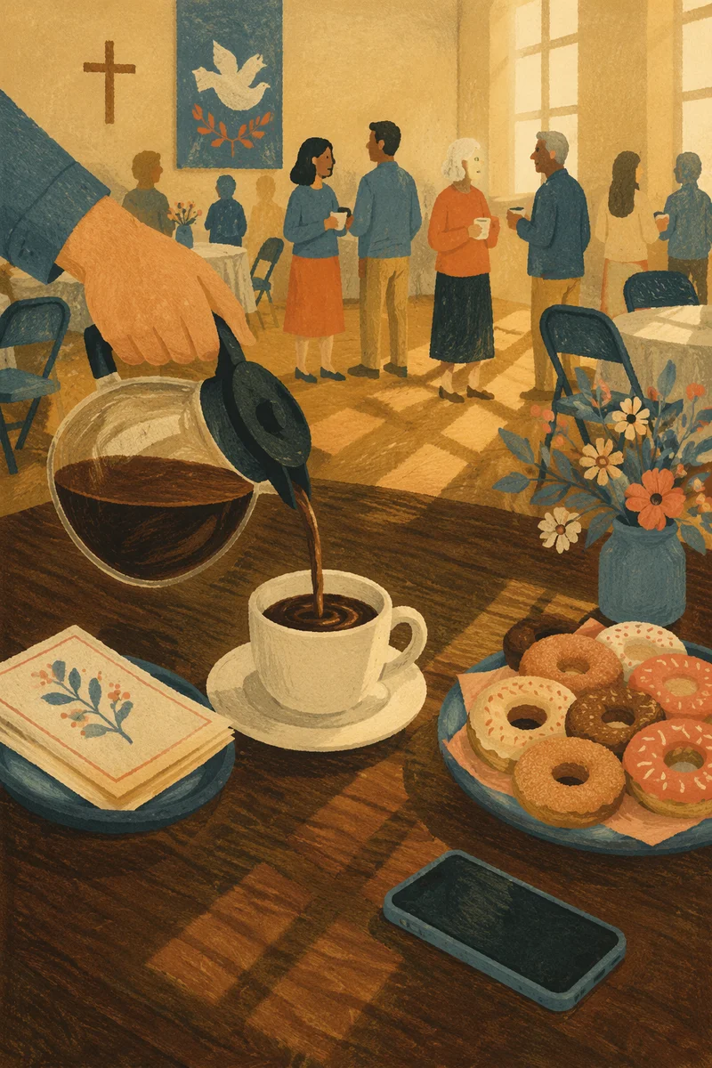Church Fellowship Coffee and Donuts Table