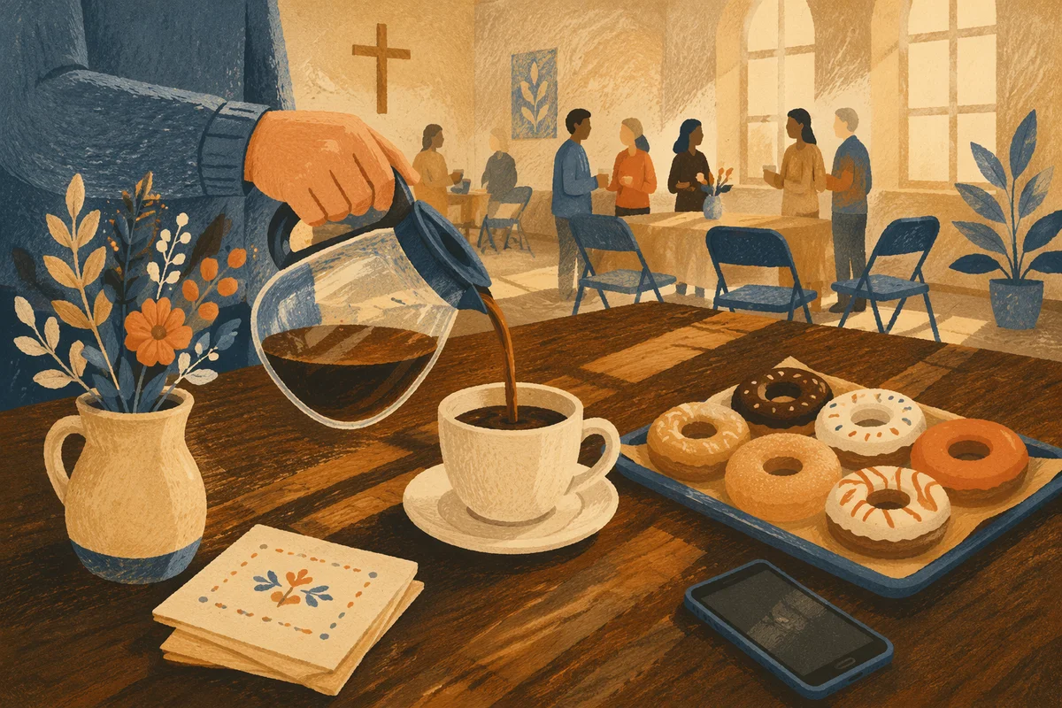 Church Fellowship Coffee and Donuts Table