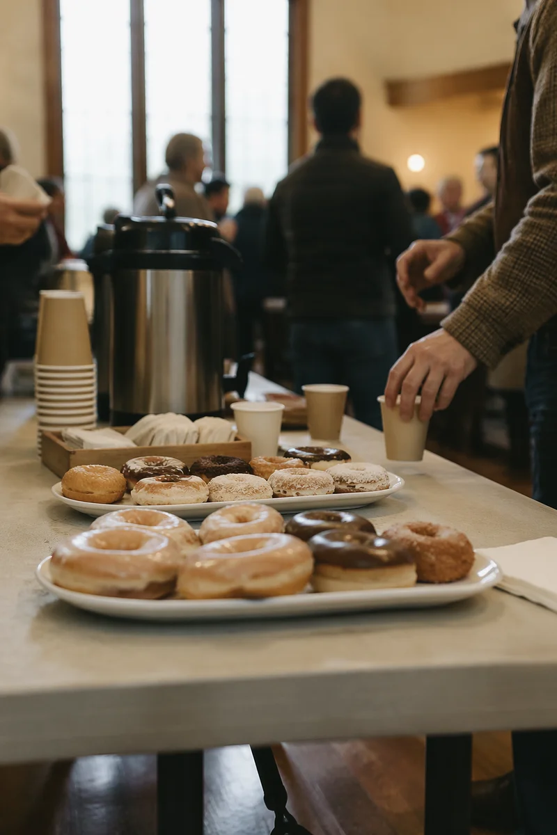 Donuts and Coffee After Church Fellowship