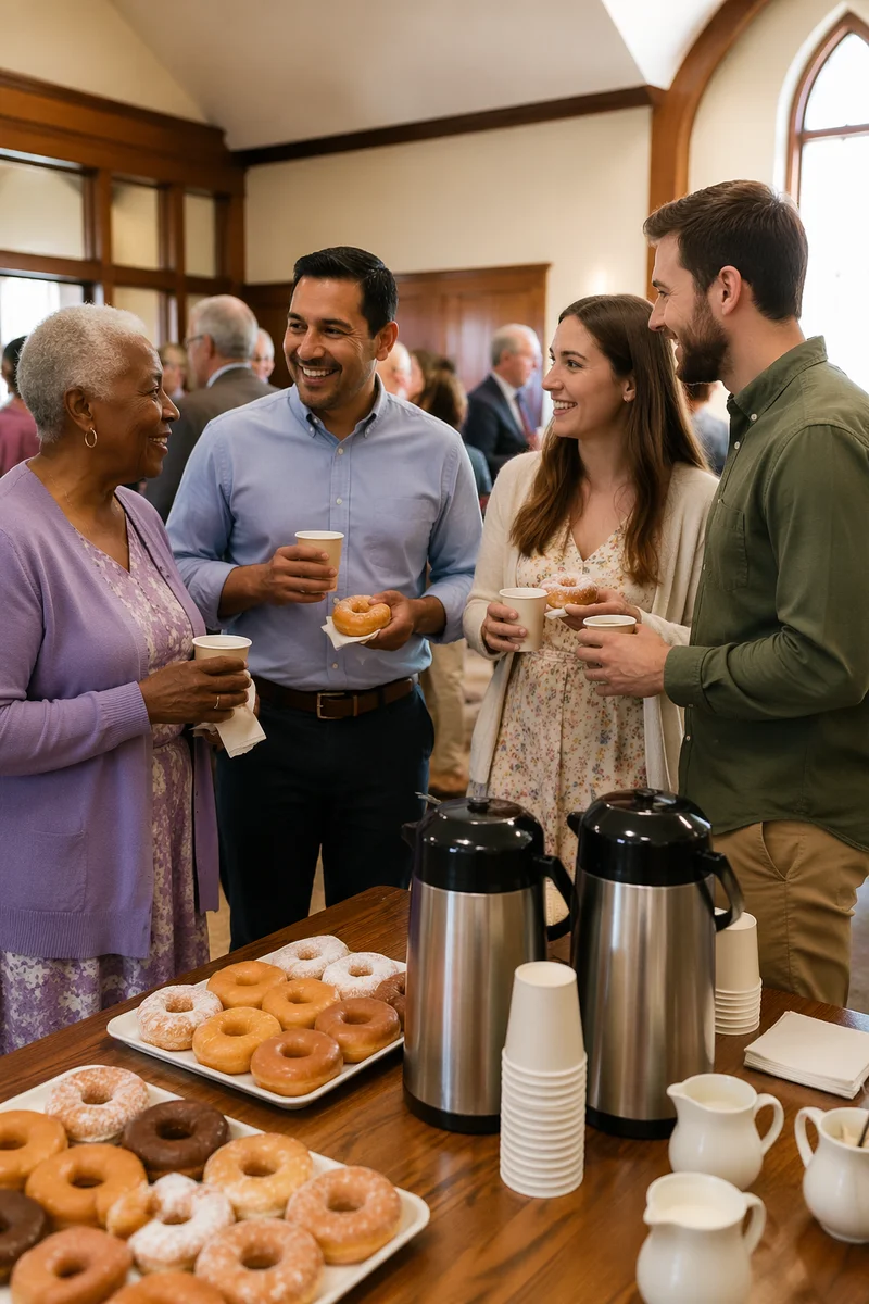 Church Fellowship Hall Coffee and Donuts