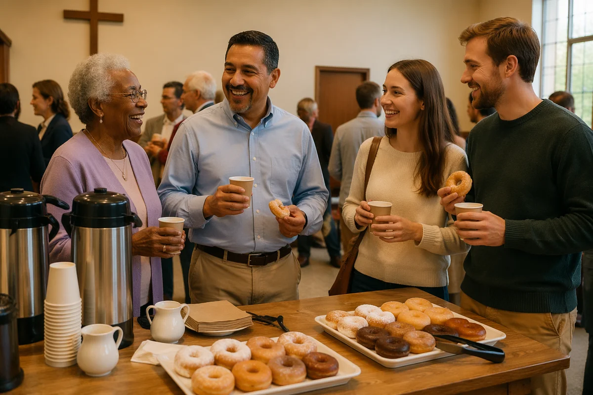 Donuts and Coffee in Fellowship Hall