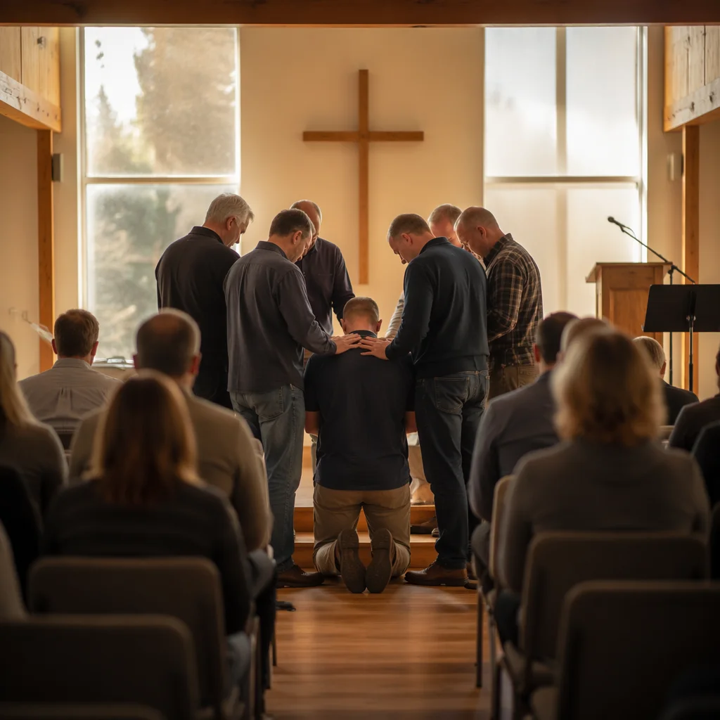 Elder Installation Prayer in Church Sanctuary