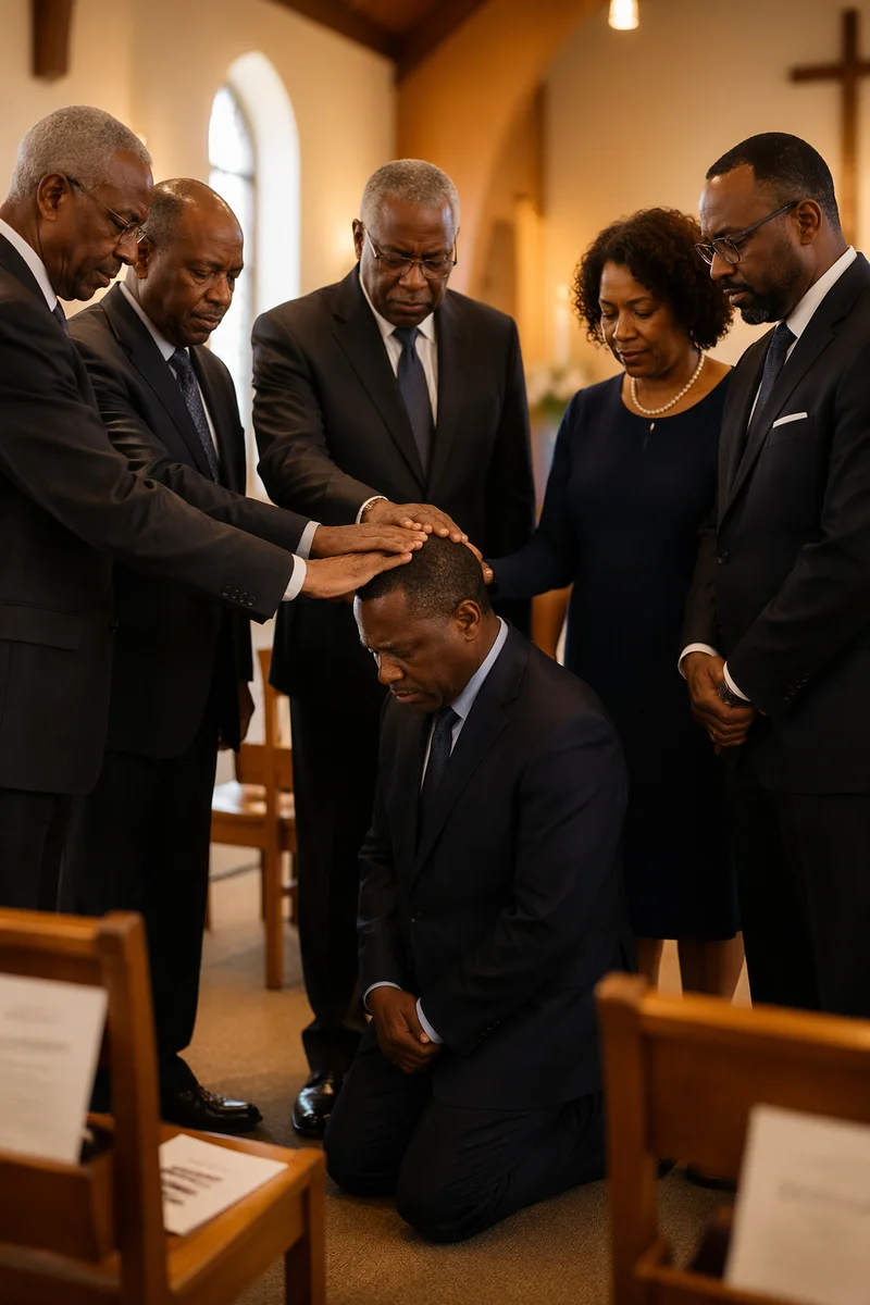 Elder Installation Prayer in Church Sanctuary