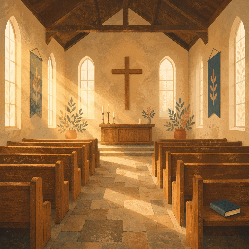 Empty Sanctuary in Gentle Morning Light