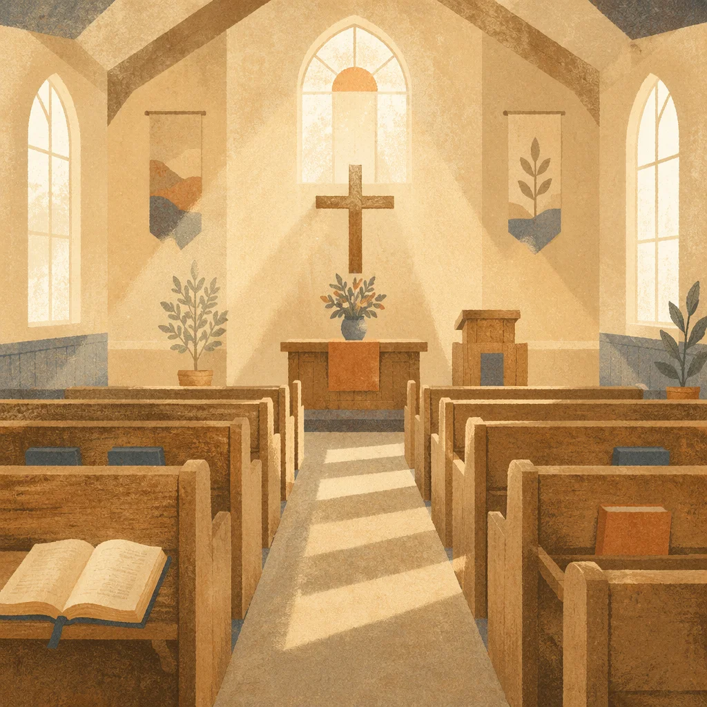 Empty Sanctuary in Gentle Morning Light