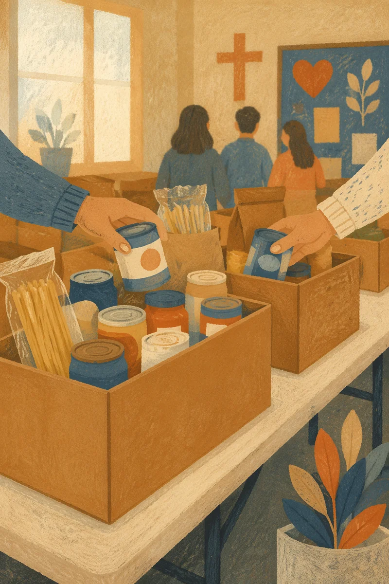 Church Food Drive Donation Boxes