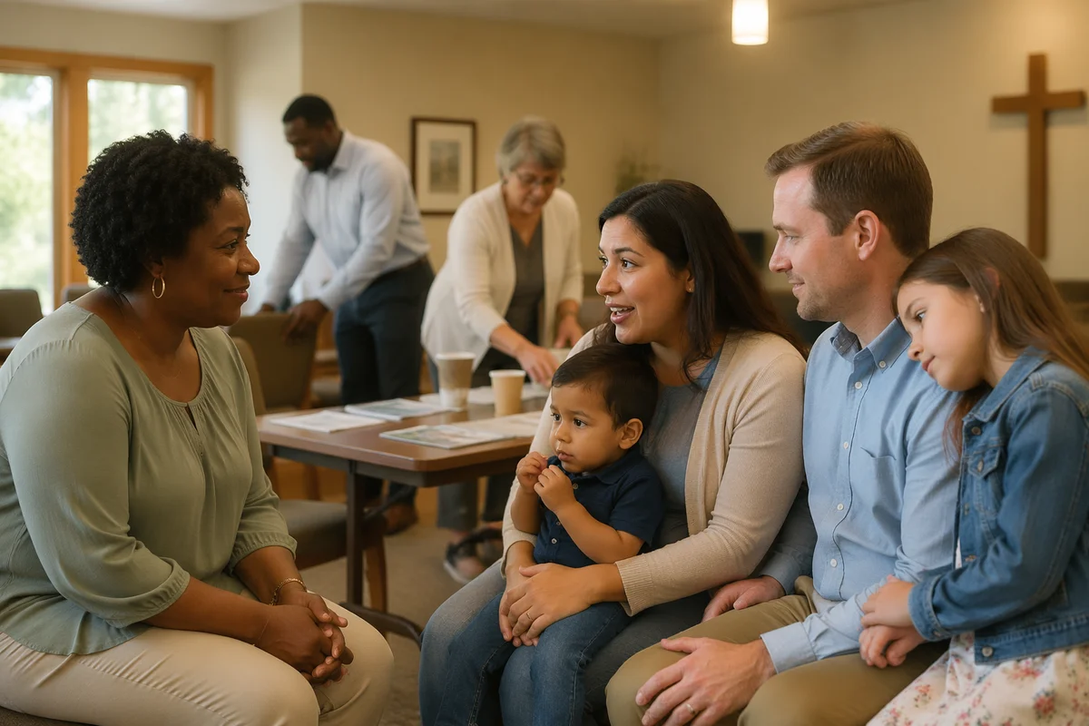 Foster Family Support Gathering in Church Room