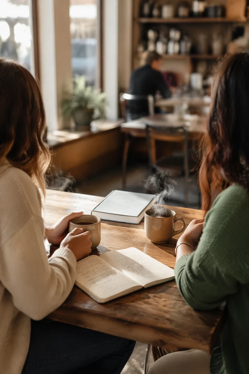 Faith Conversation in Cozy Coffee Shop