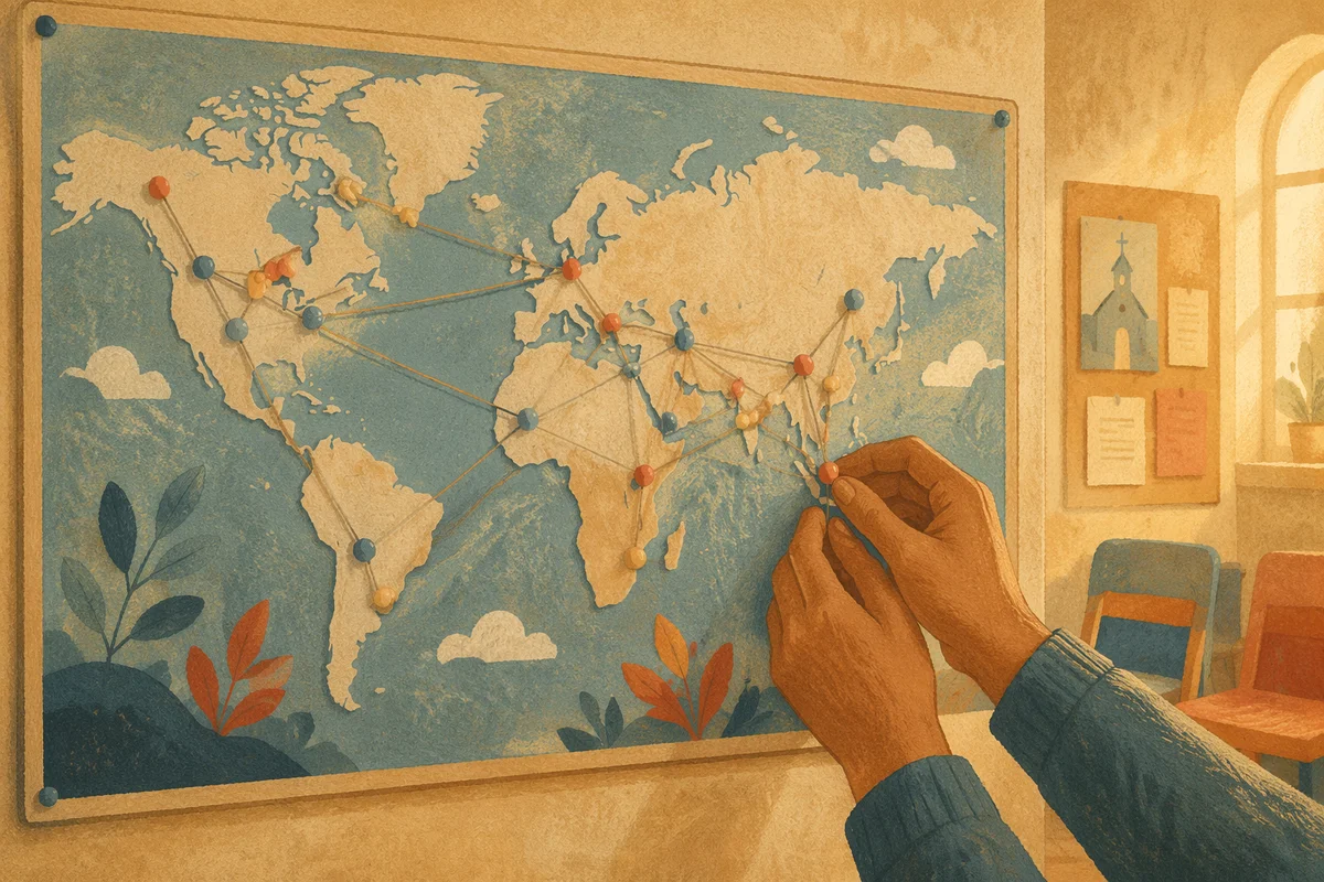 Global Mission Map with Prayer Pins