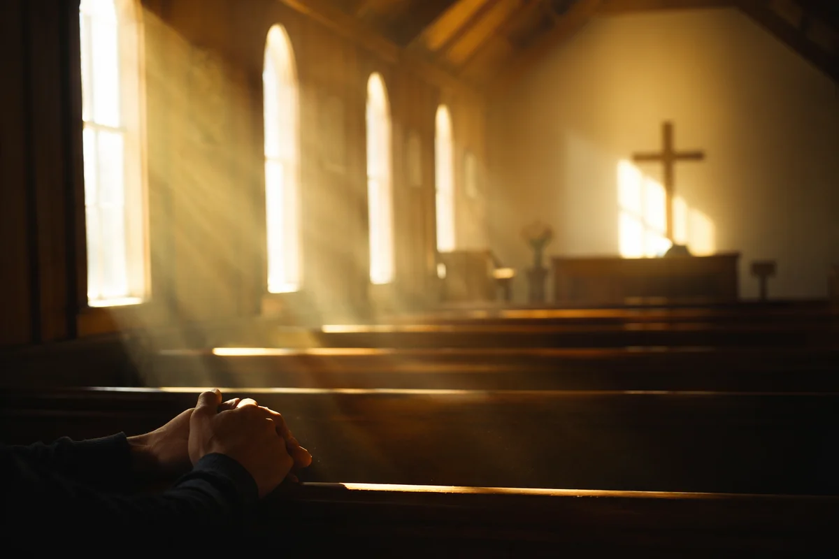 Golden Morning Light in Quiet Chapel