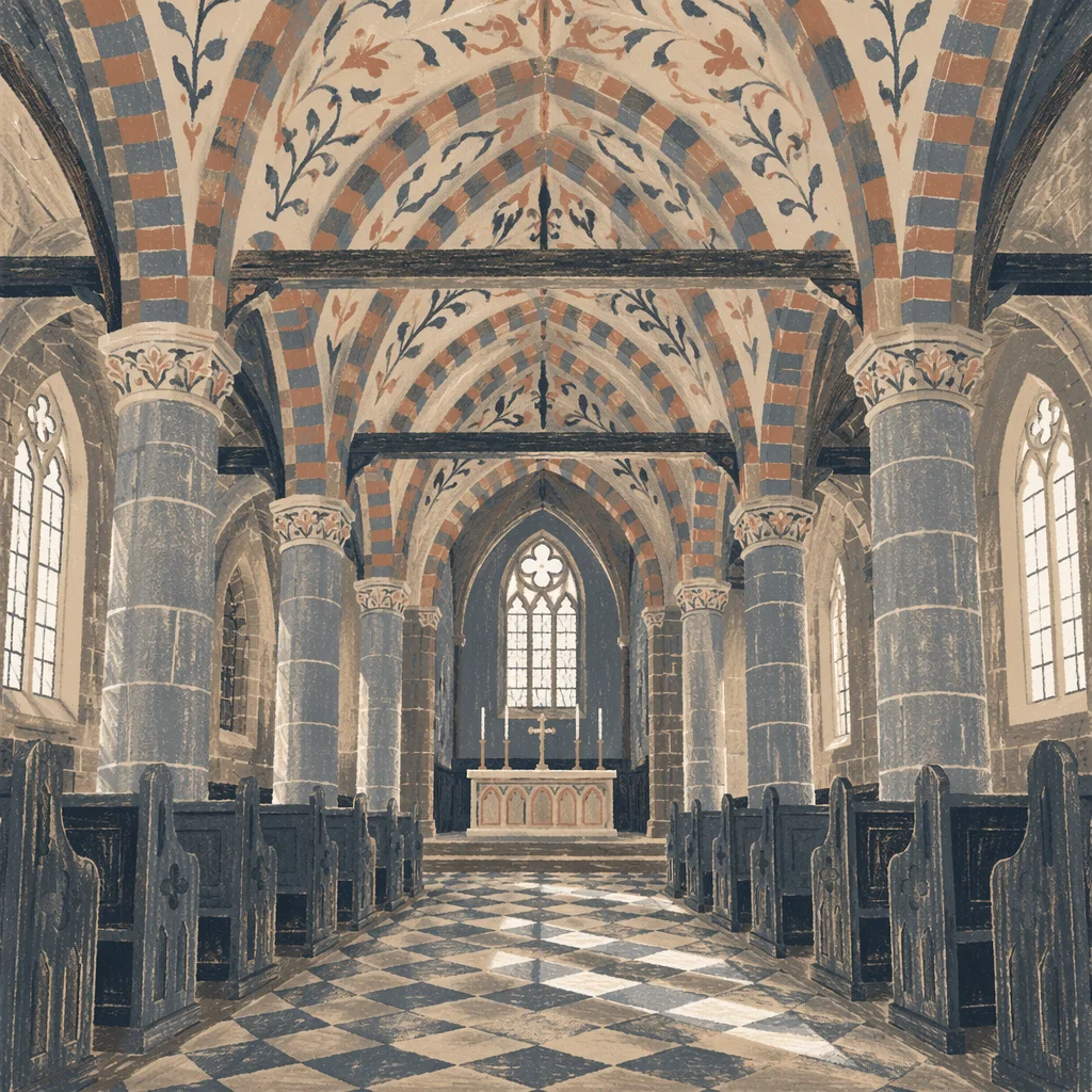 Gothic Sanctuary With Soaring Vaulted Ceiling